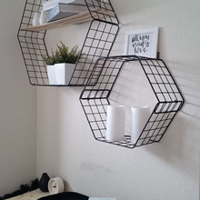 工具不要!100均ワイヤーネットでヘキサゴンシェルフ♪