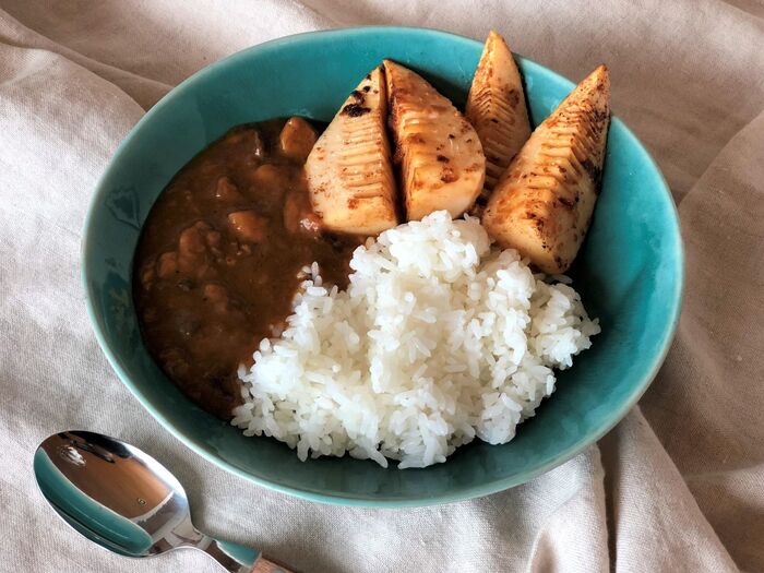 春の味を満喫♪ たけのこのみそバター焼きのっけ