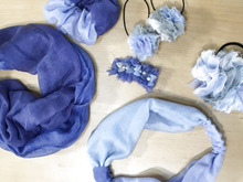 ダイソーストール1枚が7つのヘアアクセに!