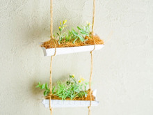 トイレットペーパーの芯でフェイクなハンギングプランター作り!