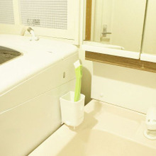 洗濯機にペタリ!水切れ抜群で衛生的に収納★収納ポケットS