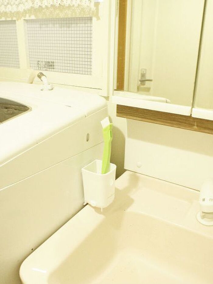 洗濯機にペタリ!水切れ抜群で衛生的に収納★収納ポケットS