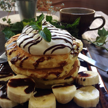 カサ増し!お豆腐でもっちりホットケーキ♪