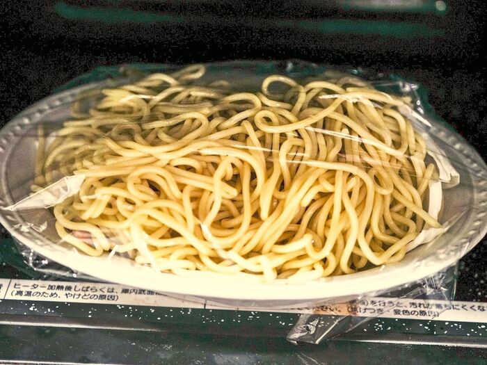 ラップをしてレンジで600w3分