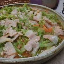 白だし1本で簡単おかず☆ 豚バラと千切り野菜のしゃぶしゃぶ風さっと煮