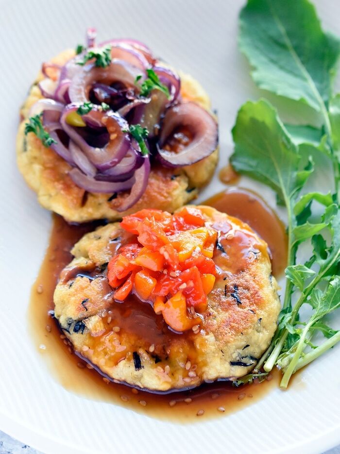 ヘルシー♥とろ~りふわしゃき♥豆腐ハンバーグ たけのこ入り【*お弁当 *フライパン】10分~20分