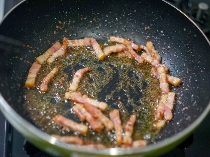 ※ベーコンの炒め目安