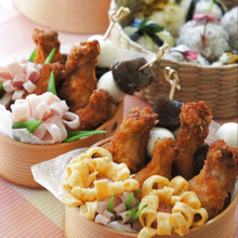 お花見に♪ビールに合う❤ハムと卵のお花&チリコンカルネ風フライ弁当 ♪