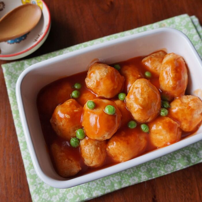 子どもも大人も大好き!豆腐入り鶏団子の甘酢あん