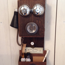 まるで本物?100均材料でアンティーク電話機風キーケース♪DIY!