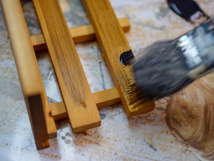 木製フェンスはお好みでペイント