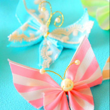 カンタン♪ときめきハンドメイド♪ **リボンな蝶々モチーフ**