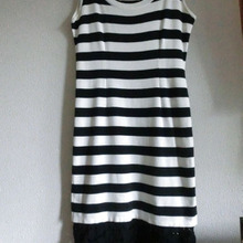 ミニをひざ下丈に♪ ニットレースを付け足してミニワンピを大人リフォーム