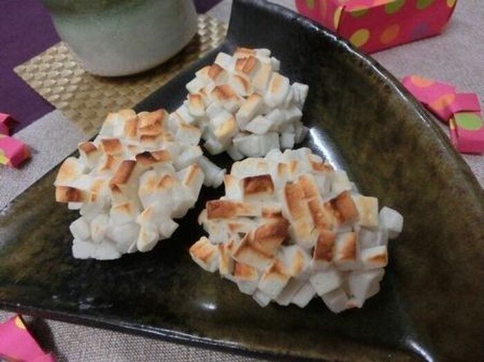 和菓子風だけど甘くない☆ わさび梅あんを包んだはんぺんまんじゅう