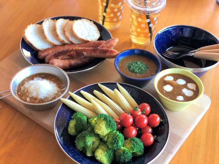 お花見やBBQにぴったりのエンタメレシピ 3種の味のカレーディップ