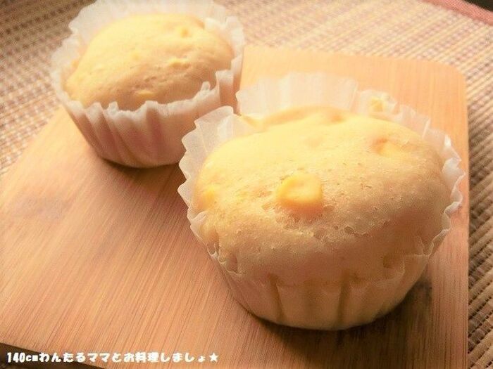 ホケミで簡単★味噌コーン蒸しパン