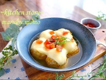 煮込み1分♪調味料1つ♪冷凍たこ焼きで『イタリアンな明石焼き風』