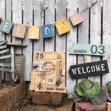 【リメイク】端材を消費!部屋や庭先で使えるウッドガーランドと端材パネルをDIY☆