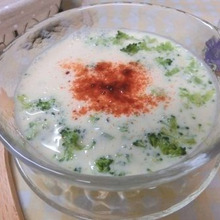 朝ごはんにピッタリ♪ 超簡単混ぜるだけ☆ 豆乳の冷製とろみスープ