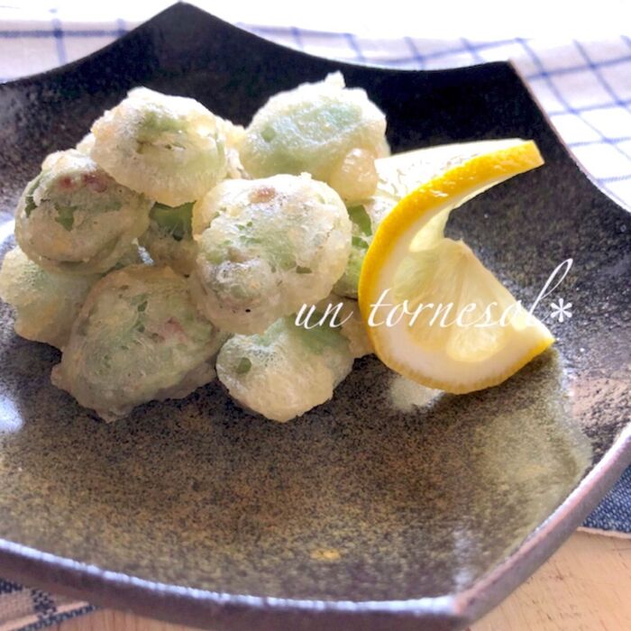 美肌効果に☆ホクホク、サクッサクッ‼そら豆のチーズフリット