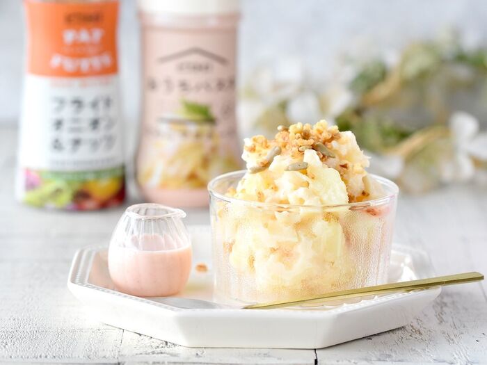 材料2つ?調味料1つ?竹の子入り春のタラモサラダ【#レンジ #超簡単 #ピエトロ】5分以内