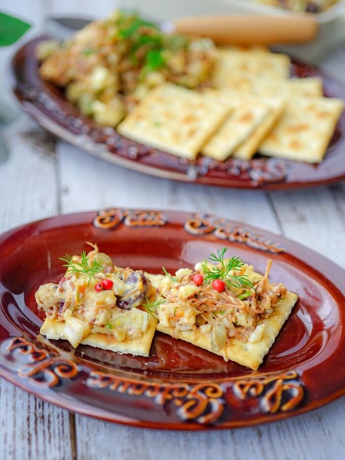 クラッカーにのせて盛り付けてもおもてなしにピッタリ