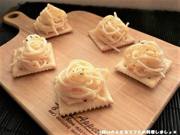 簡単★クリームチーズパスタのカナッペ