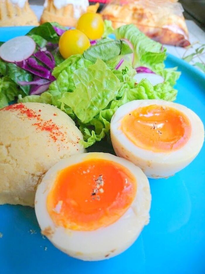 おつまみに♪持ち寄りパーティーに♪材料3つ★半熟味付き卵