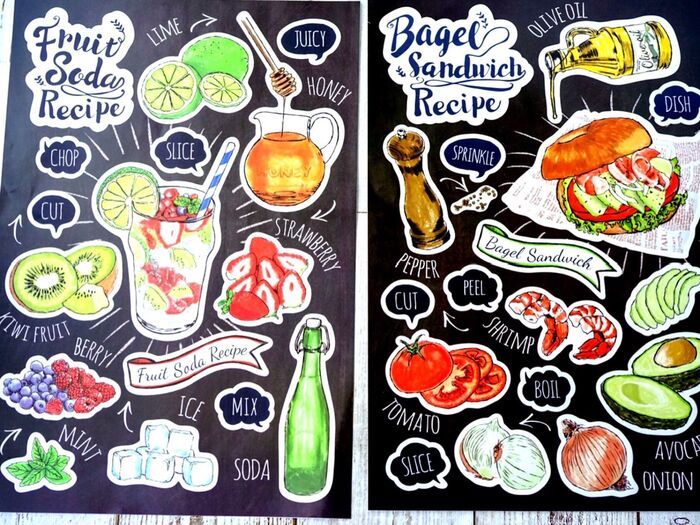 1シート100円!イラストが超キュート♡黒板風ウォールステッカー