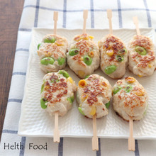 枝豆とコーン入り♪塩麹の鶏つくね