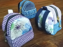 ミニミニリュックポーチ☆イロチでも作ってみました!