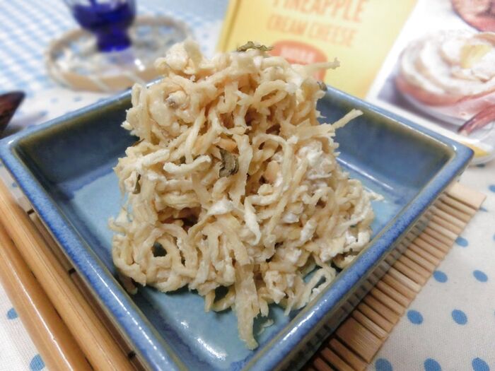混ぜるだけでアジアン♪ 切り干し大根のクリームチーズ和え