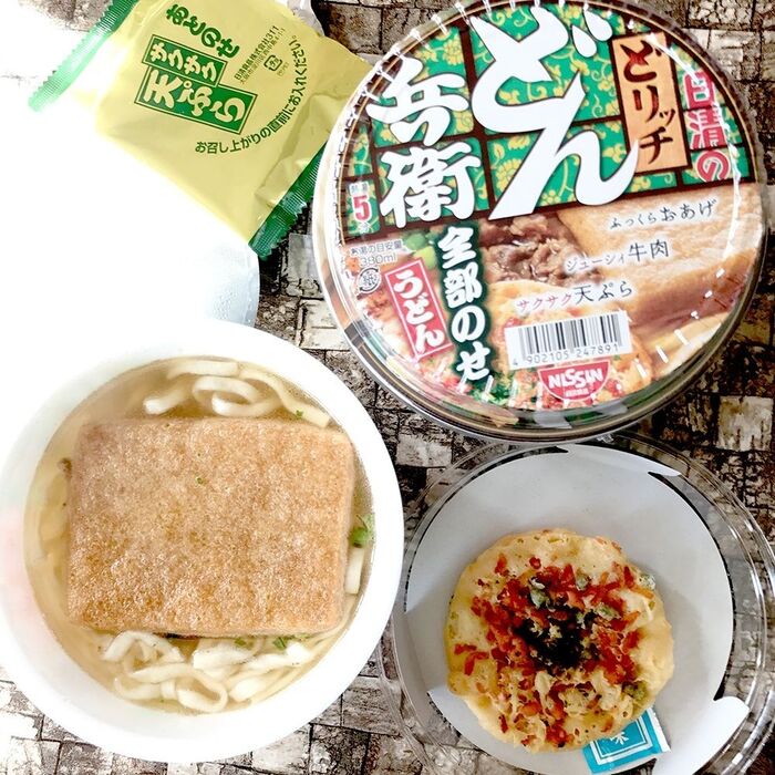 あげと天ぷらどっちも食べたーい♥わがまま胃袋対応型どん兵衛