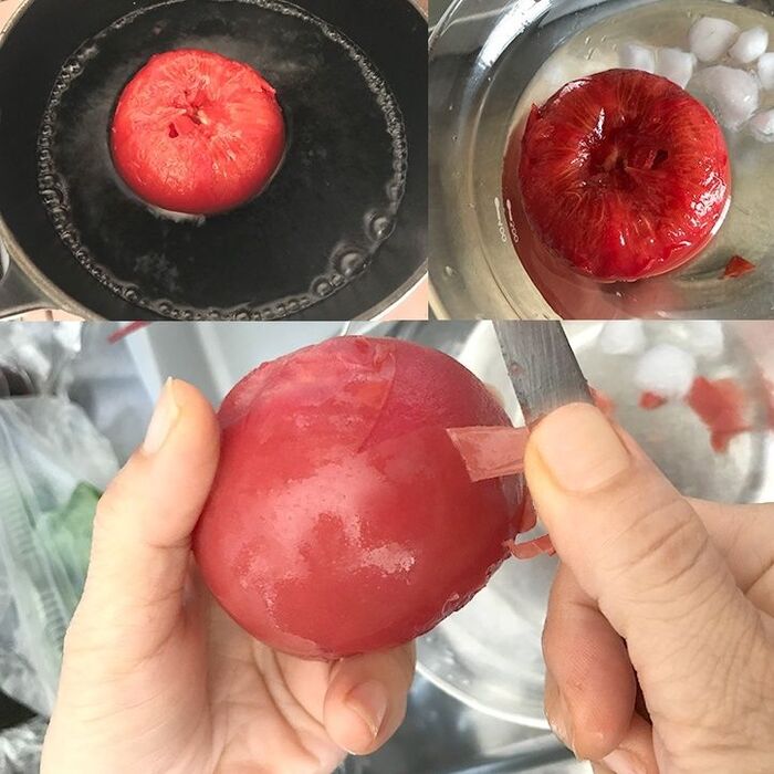 トマトの皮の剥き方（湯剥き）