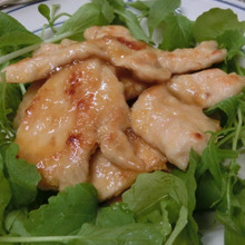 鶏むねでしっとり&ぷるぷる♪ 水晶鶏風の生姜焼き