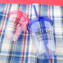 繰り返し使える!ストロー&蓋付きコールドカップ