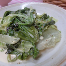 あっという間に美味しい♪ サニーレタスのガリマヨ炒め