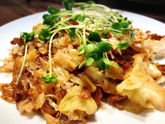 箸が止まらない‼︎糸こんにゃくでヘルシー焼きそば風