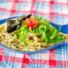 包丁いらず!10分!「梅バター海苔クリームパスタ」