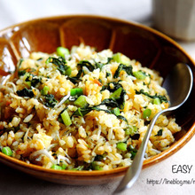 ♡絶対パラパラ♡野沢菜とじゃこのチャーハン♡【#簡単#時短#節約#漬物】