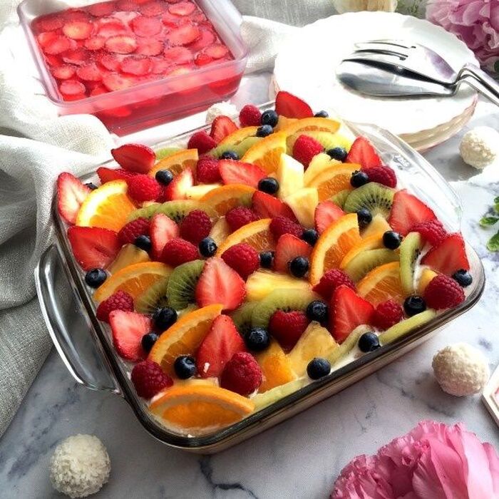 みんなが集まったら!フルーツたっぷりスコッププリン