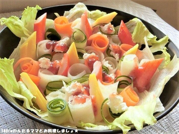 パーティにぴったり~簡単★お花畑サラダ