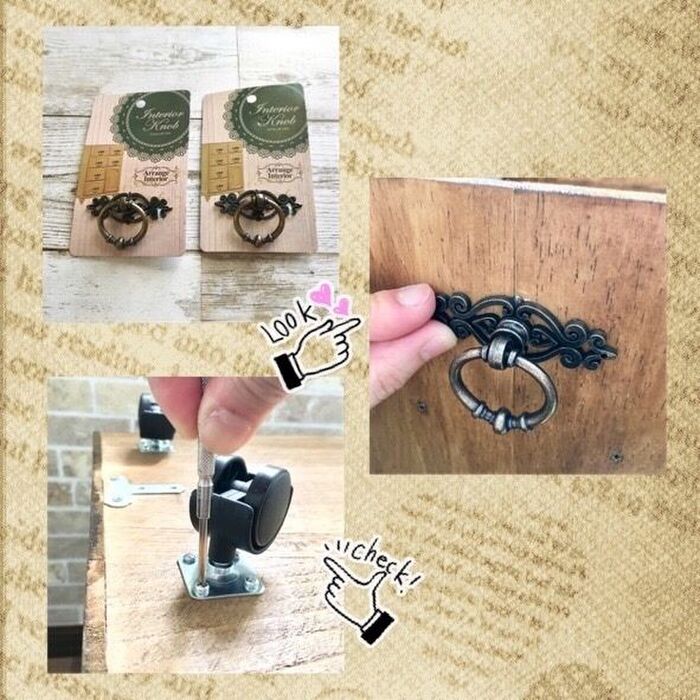 取手とキャスターを取り付ける*