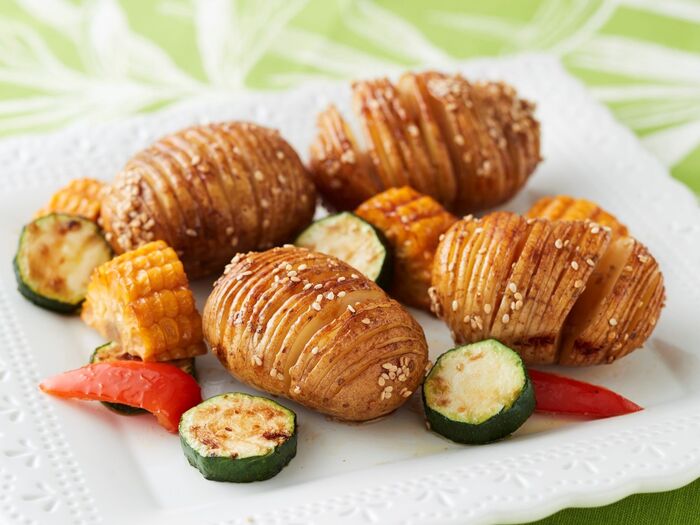 オイスターソースを使いこなす♪中華風ハッセルバックポテト