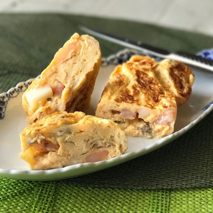 冷凍シーフードミックス♥安リッチ♥海鮮だし巻き卵【*常備 *お手軽 *魚のおかず】5分~10分