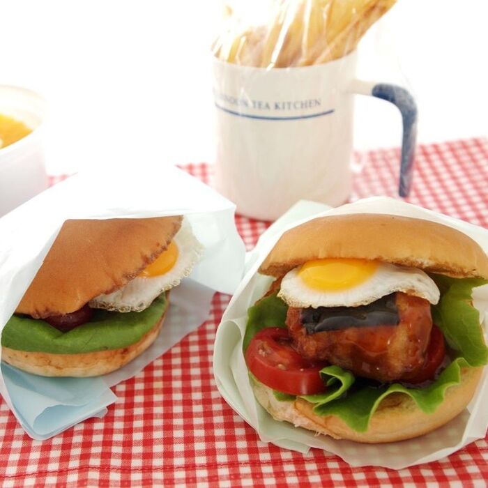 簡単!お弁当に「照り焼きチキンバーガー弁当」
