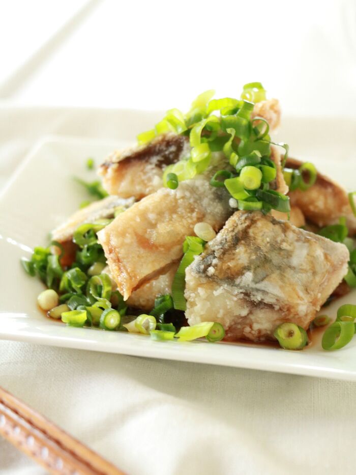 ねぎだく塩鯖の唐揚げ