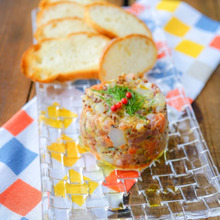 5分でOK!簡単オシャレなパーティメニュー☆☆☆「お刺身の切り落としで前菜ディップ」