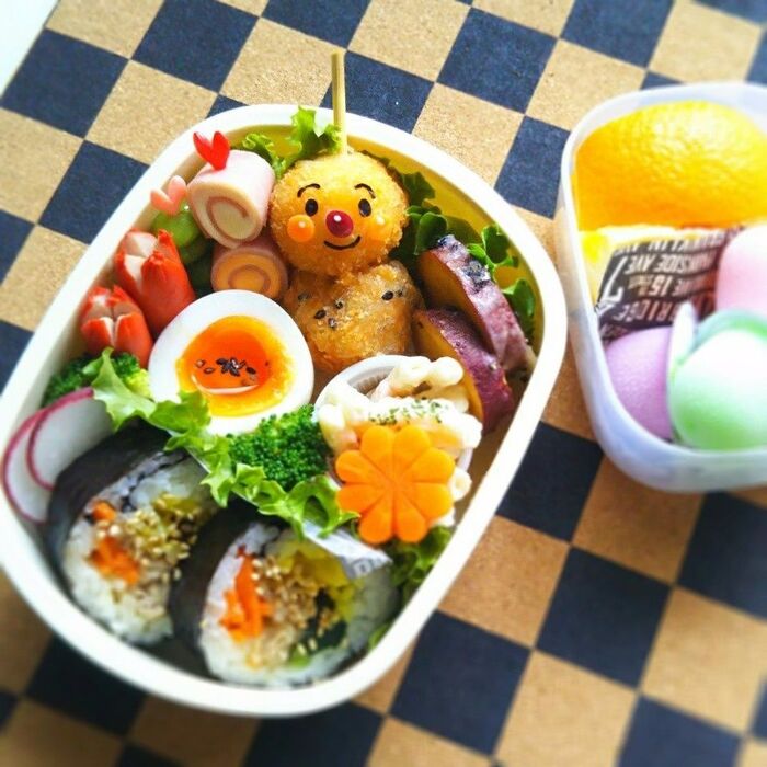 《キャラ弁》 ひょっこりアンパンマンの海老団子弁当♡