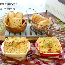 冷凍ポテトを使って♪ちょっとお洒落な1品!タラとポテトのフィッシャーマンズパイ(大人用&お子様用)